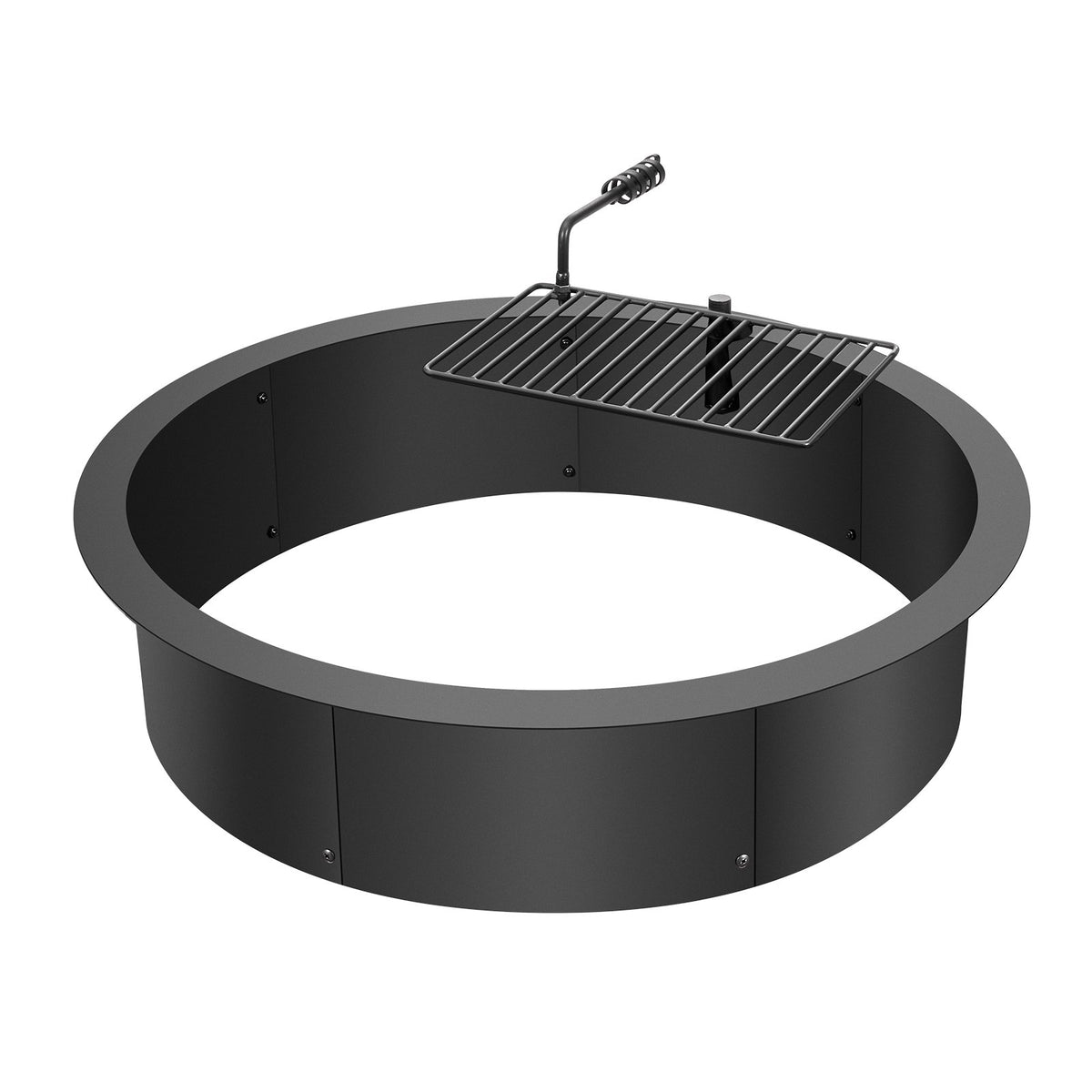 Fire Pit Ring, Fire Pit Insert with Barbecue Fire Ring, 35-In Outer/31-In Inner Diameter, 8.5in Height, V952-DKJHH31INCH165WYPV0