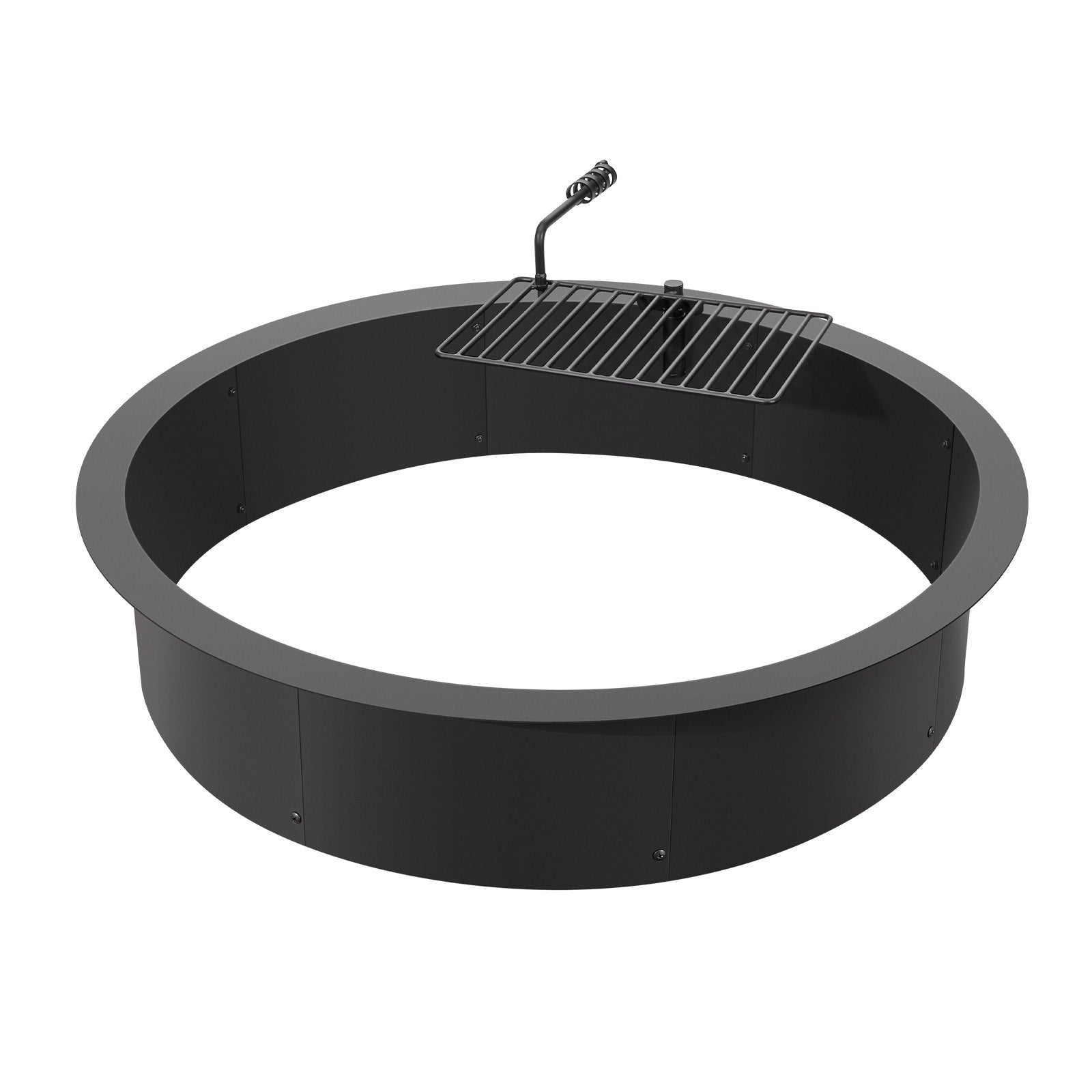 Fire Pit Ring, Fire Pit Insert with Barbecue Fire Ring, 40-In Outer/36-In Inner Diameter, 8.5in Height, V952-DKJHH36INCH1VUWF9V0