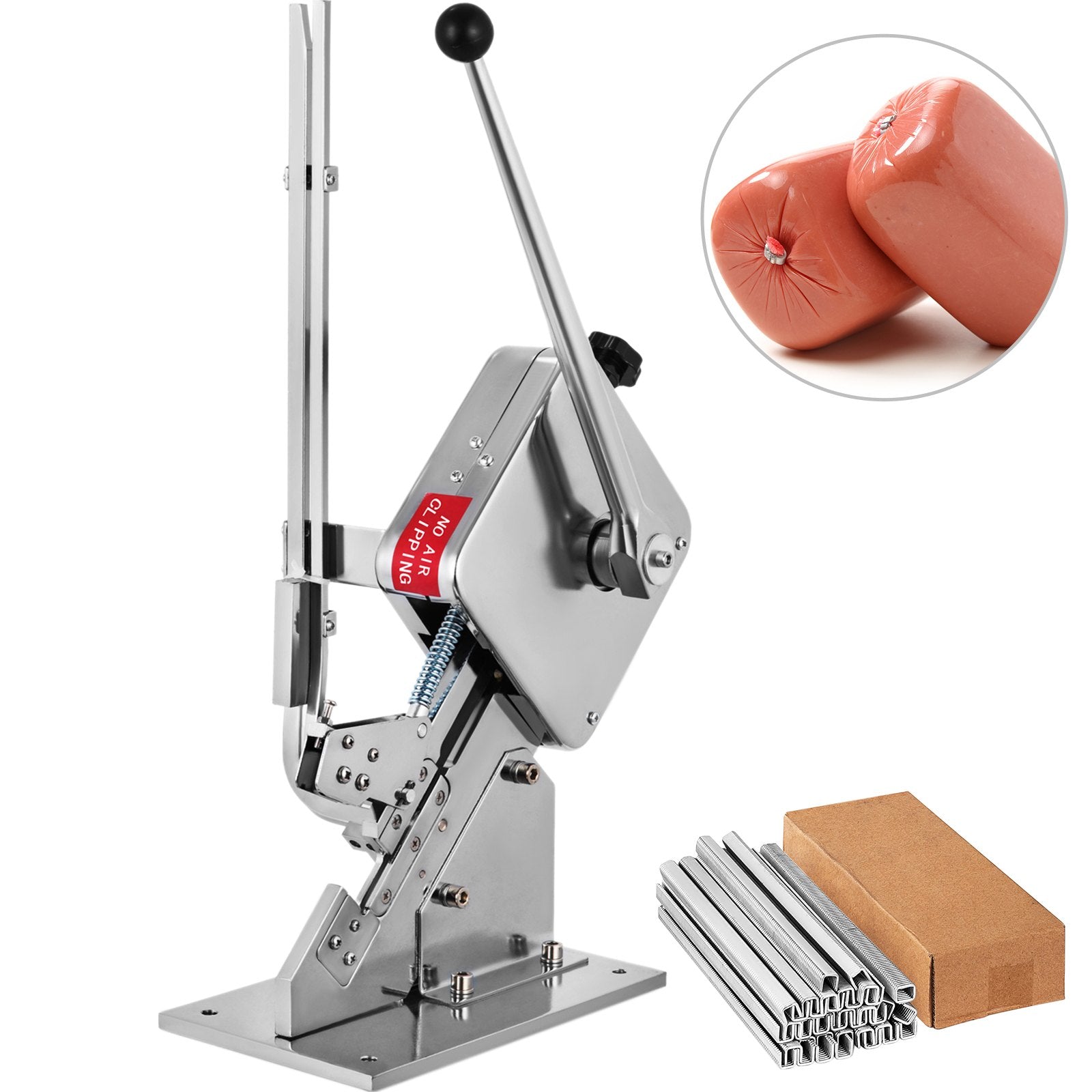 Manual U-shape Sausage Clipper Clipping Machine Food Clipping Maker for Sausage Packing Sealing with 2 Boxes V952-DKJSDUXD2HK000001V0
