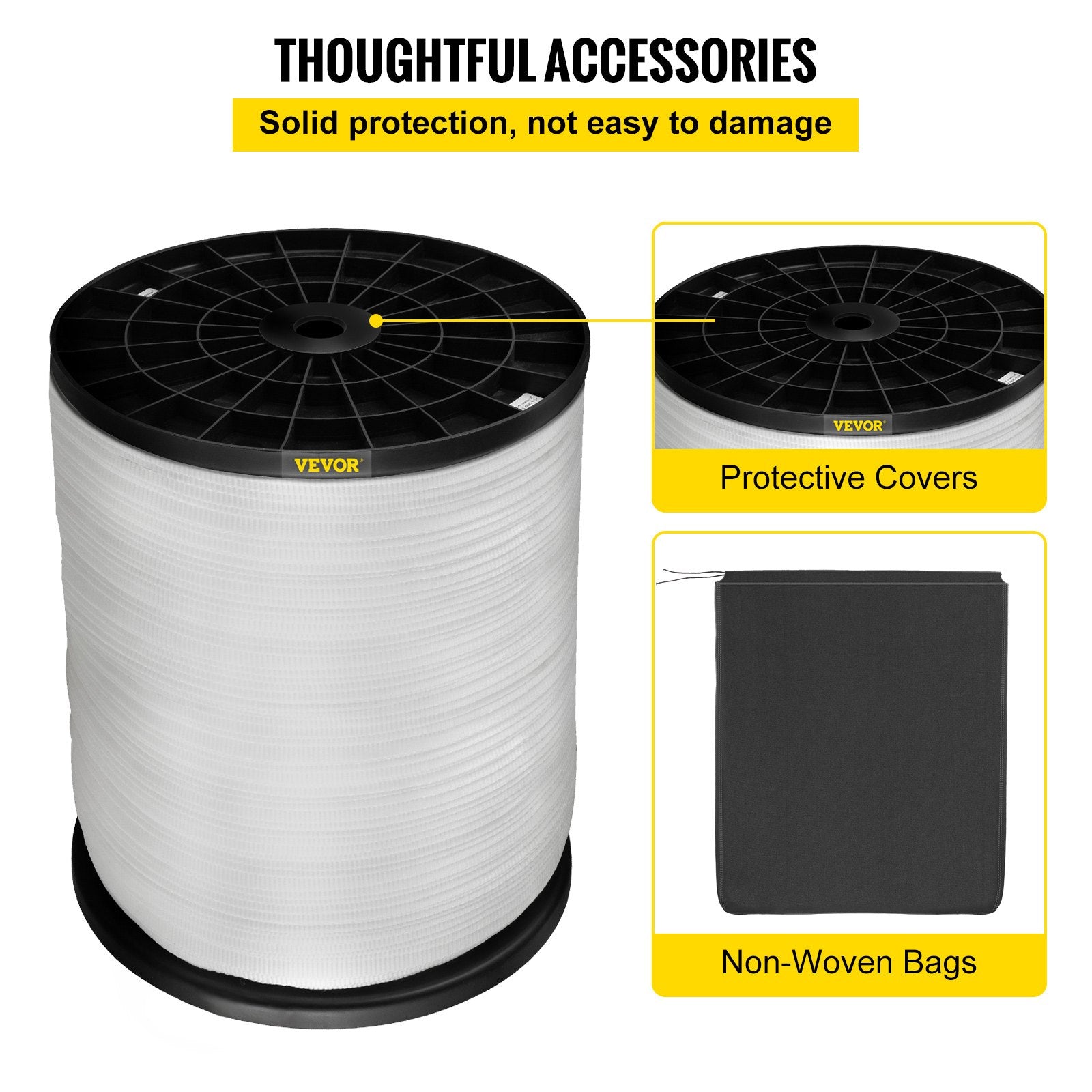6000Lbs Polyester Pull Tape, 528\' x 1"" Flat Tape for Wire & Cable Conduit Work Variable Functions, Flat V952-DL25.4MMX161MGDO3V0