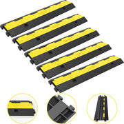 Cable Protector Ramp, 5 Packs 2 Channels Speed Bump Hump, Rubber Modular Speed Bump Rated 11000 LBS Load V952-DLBHQXSLX5PCSZUIBV0