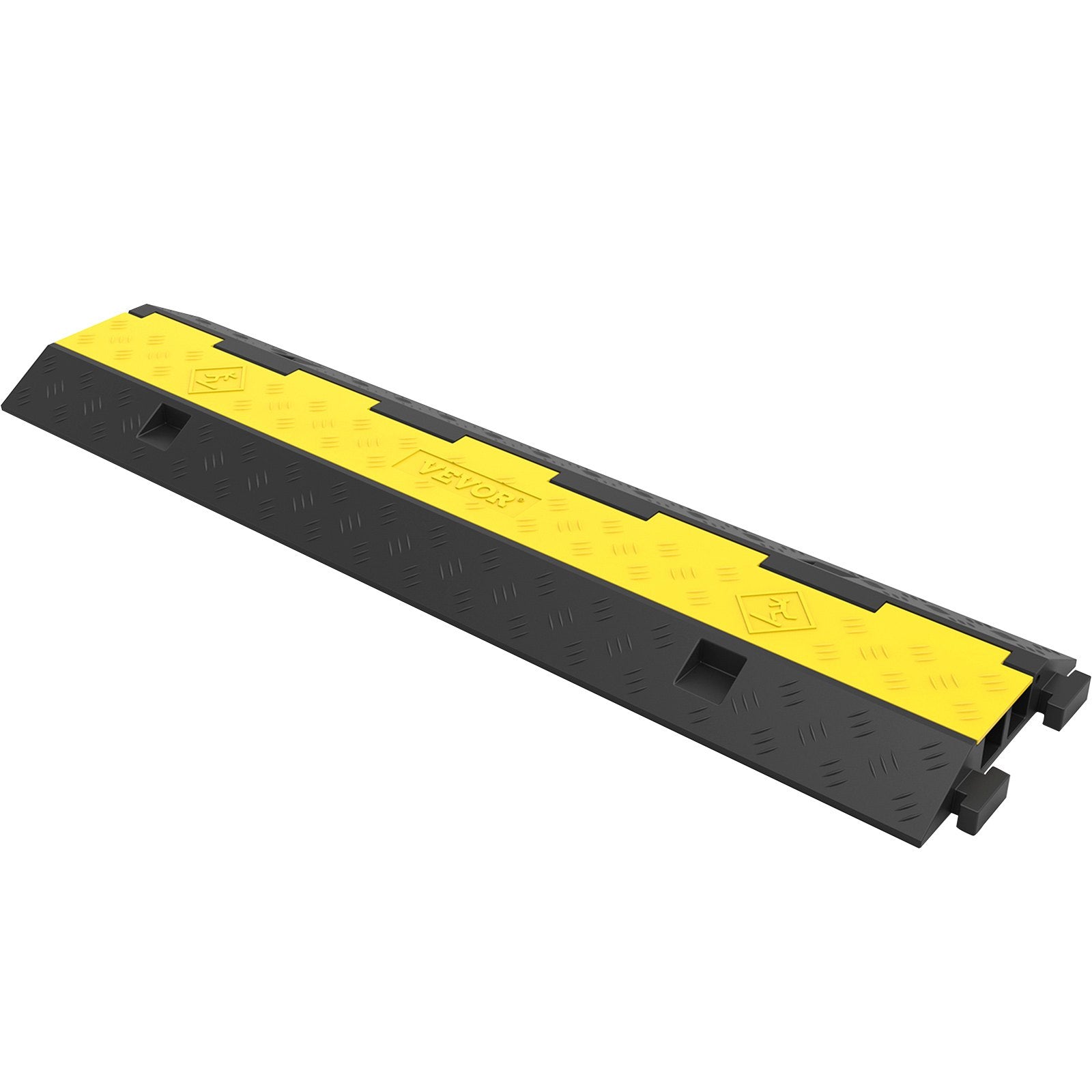 Cable Protector Ramp, 5 Packs 2 Channels Speed Bump Hump, Rubber Modular Speed Bump Rated 11000 LBS Load V952-DLBHQXSLX5PCSZUIBV0