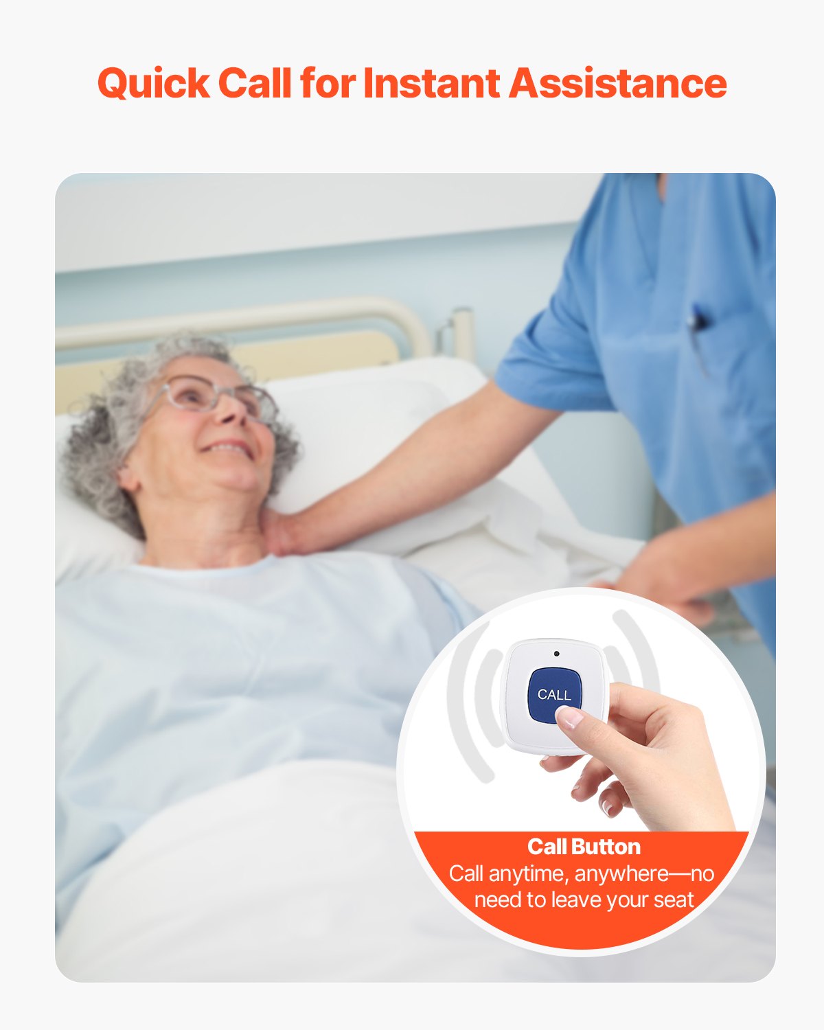 Early Alert Bed Alarm System Wireless Bed and Chair Sensor Pad with Pager V952-DLFSDYLGYCDYJ71CVV9