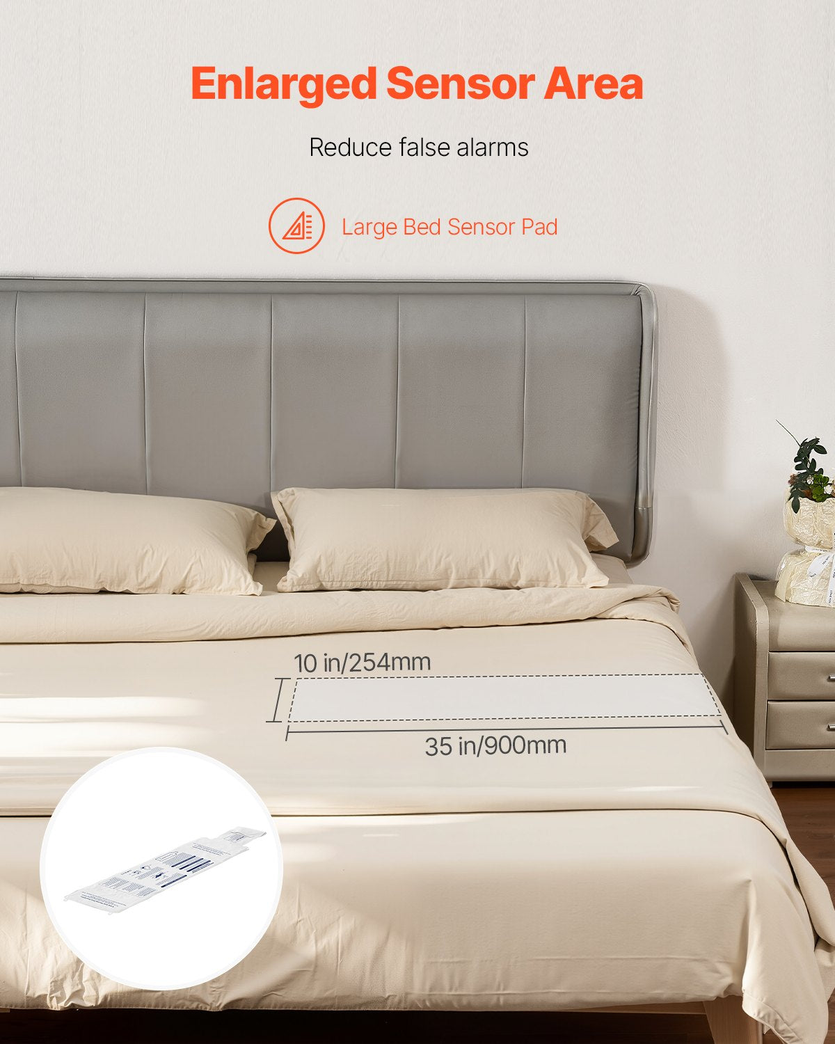 Early Alert Bed Alarm System Wireless Bed Sensor Pad & Call Button Pager V952-DLFSDYLGYCDYV7UU3V9