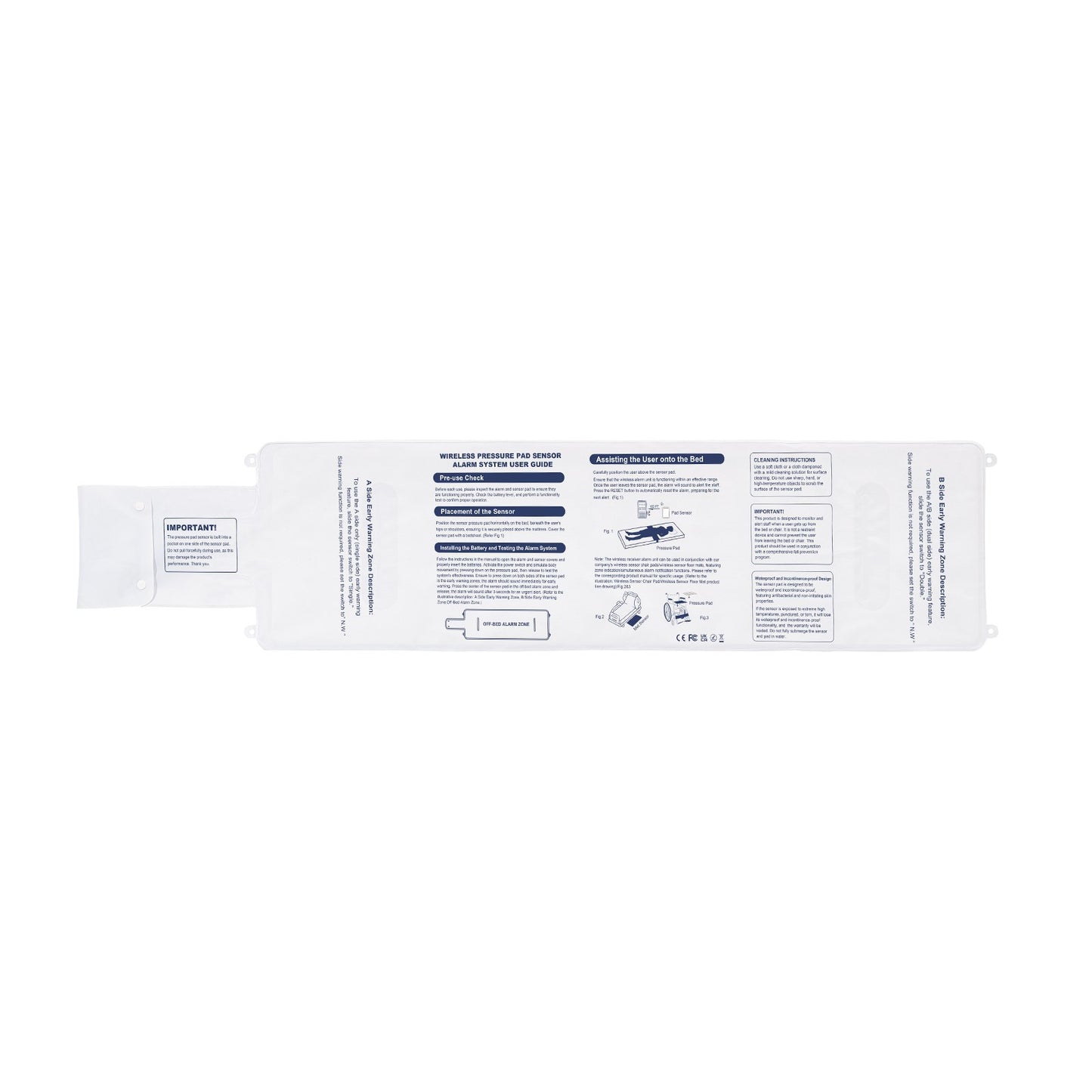 Early Alert Bed Alarm System Wireless Bed Sensor Pad & Call Button Pager V952-DLFSDYLGYCDYV7UU3V9