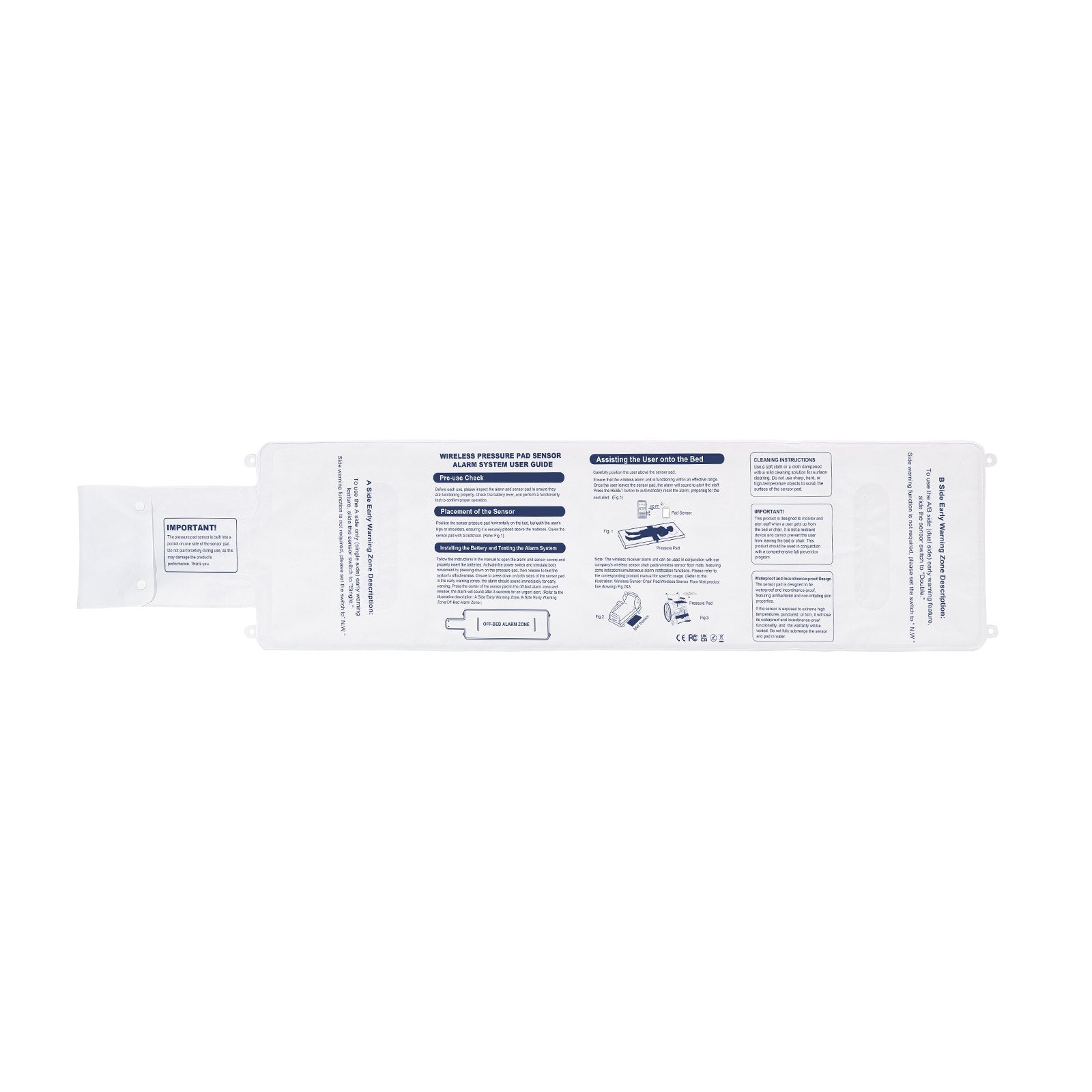 Early Alert Bed Alarm System Wireless Bed Sensor Pad & Call Button Pager V952-DLFSDYLGYCDYV7UU3V9