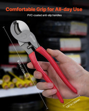 High Leverage Cable Cutter, 235 mm Compact, Forged Blades and PVC-Coated Handles, Heavy Duty Cable Cutting V952-DLJD10INCHGGFDA2D001V0