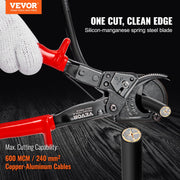 Ratcheting Cable Cutter, 250mm Ratchet Wire and Cable Cutter, Cut up to 240 mm2, with Comfortable Grip V952-DLJD10YCZD24ULIE9V0