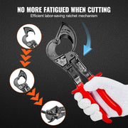 Ratcheting Cable Cutter, 250mm Ratchet Wire and Cable Cutter, Cut up to 240 mm2, with Comfortable Grip V952-DLJD10YCZD24ULIE9V0