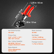 Ratcheting Cable Cutter, 250mm Ratchet Wire and Cable Cutter, Cut up to 240 mm2, with Comfortable Grip V952-DLJD10YCZD24ULIE9V0