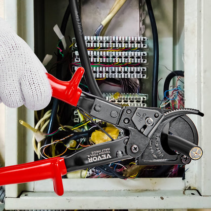 Ratcheting Cable Cutter, 250mm Ratchet Wire and Cable Cutter, Cut up to 240 mm2, with Comfortable Grip V952-DLJD10YCZD24ULIE9V0
