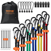 30 Pcs Bungee Cords Set 8mm Heavy Duty Bungee Straps with Steel Carabiners V952-DLKZDW30PCSYGXAYRV0