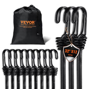 12 Pcs Bungee Cords with Hooks 32 In Heavy Duty Bungee Straps 8 mm Black V952-DLKZDYXDGDGGKC54EV0