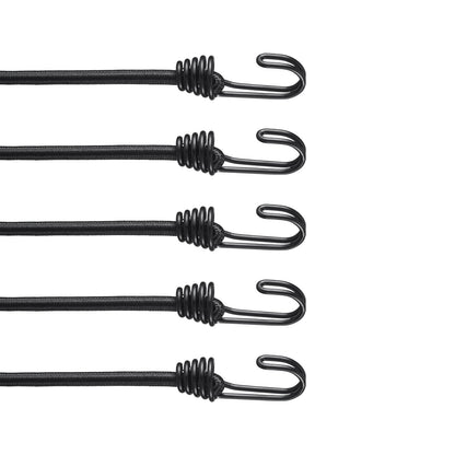 12 Pcs Bungee Cords with Hooks 32 In Heavy Duty Bungee Straps 8 mm Black V952-DLKZDYXDGDGGKC54EV0