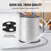 Polyester Pull Tape, 1.9 cm x 80.8 m Mule Tape Flat Rope, 1134 kgf Tensile Capacity, Printed Webbing Cable V952-DLLDB97M19MM6991WV0