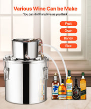 Moonshine Still 5 Gal Water Alcohol Distiller Brewing Kit Stainless Steel V952-DLNTZLQYS5JLEEWT9V0