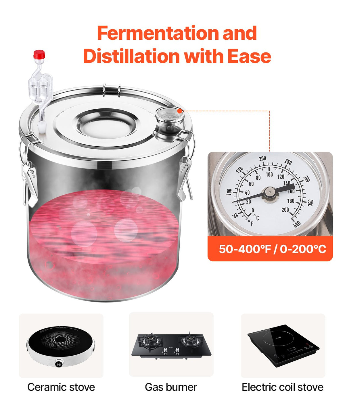 Moonshine Still 8 Gal Water Alcohol Distiller Brewing Kit Stainless Steel V952-DLNTZLQYS8JL8FA16V0