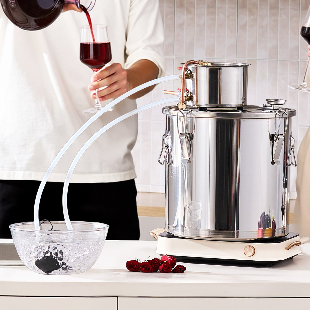 Moonshine Still 8 Gal Water Alcohol Distiller Brewing Kit Stainless Steel V952-DLNTZLQYS8JLWJXVZV3