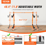 Freestanding Kayak Storage Rack, Kayak Stand for 2 Kayak Canoe Paddleboard, Heavy-duty Steel Kayak Hanger V952-DLS2G0000000ADO3DV0