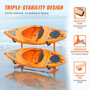 Freestanding Kayak Storage Rack, Kayak Stand for 2 Kayak Canoe Paddleboard, Heavy-duty Steel Kayak Hanger V952-DLS2G0000000ADO3DV0