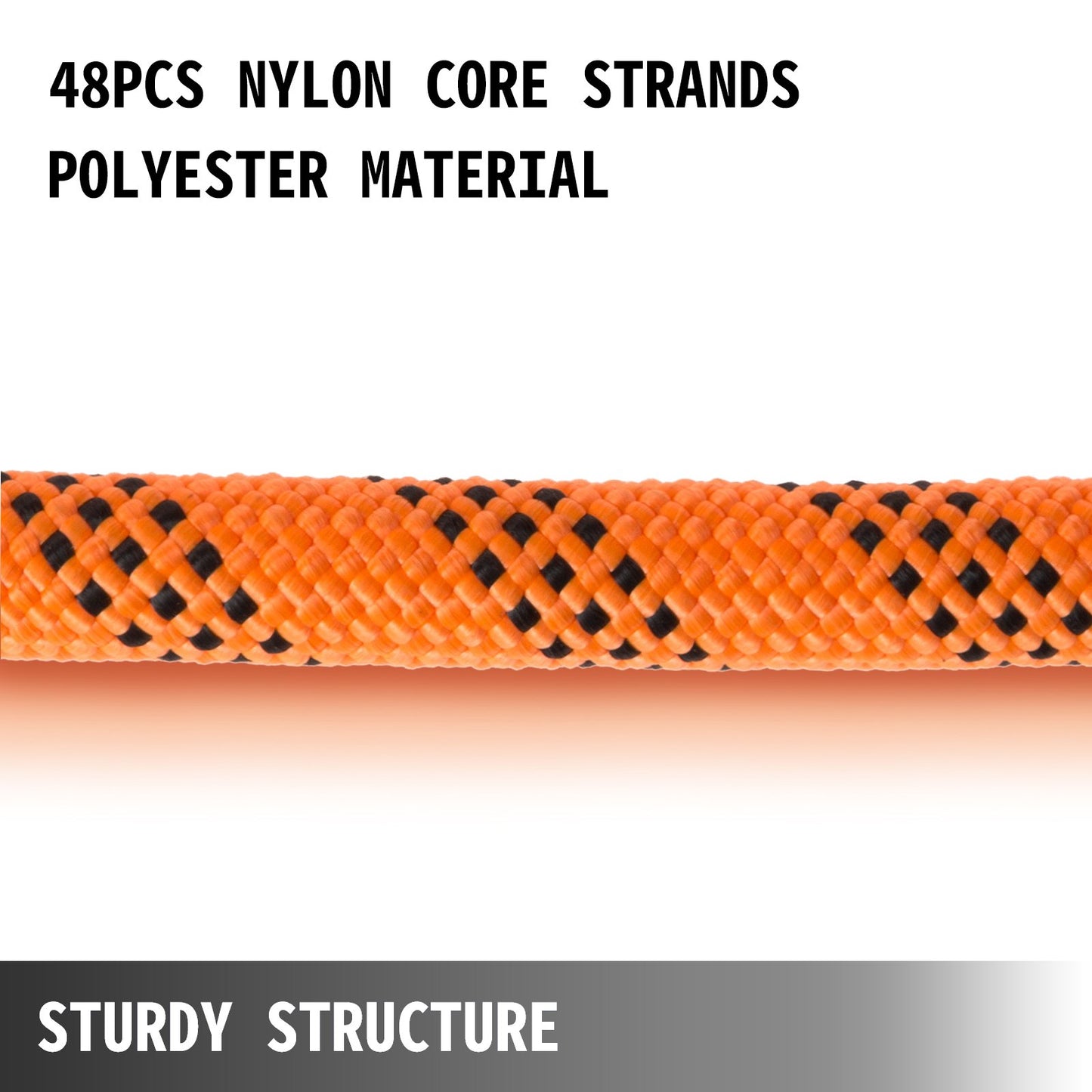 1.43cm Double Braid Polyester Rope 6096cm Nylon Pulling Rope 498.95kg High Force Polyester Load Sailing V952-DLSBZ16MMX61M0001V0