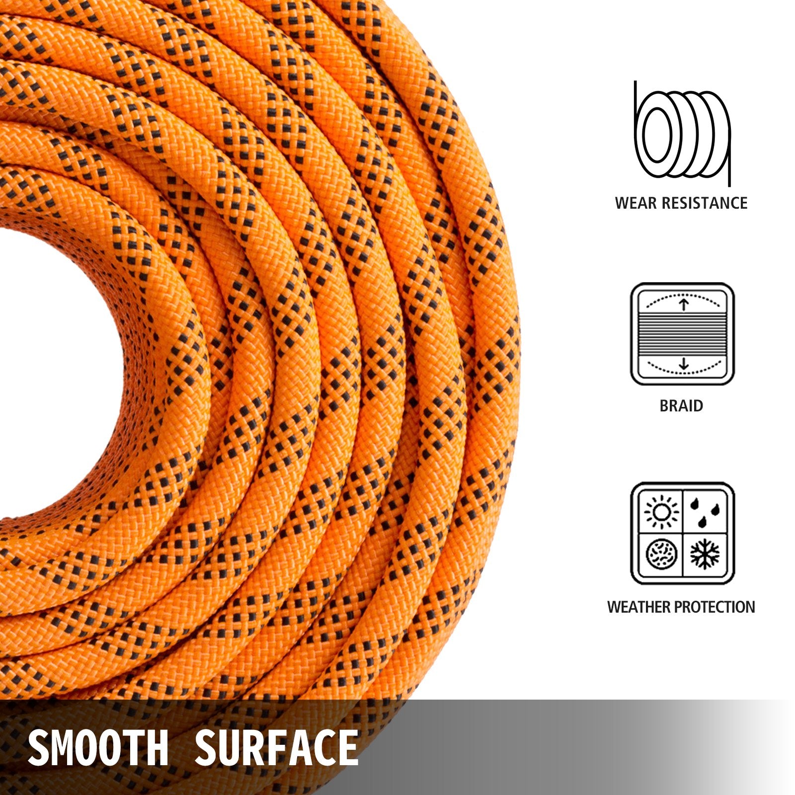 1.43cm Double Braid Polyester Rope 6096cm Nylon Pulling Rope 498.95kg High Force Polyester Load Sailing V952-DLSBZ16MMX61M0001V0