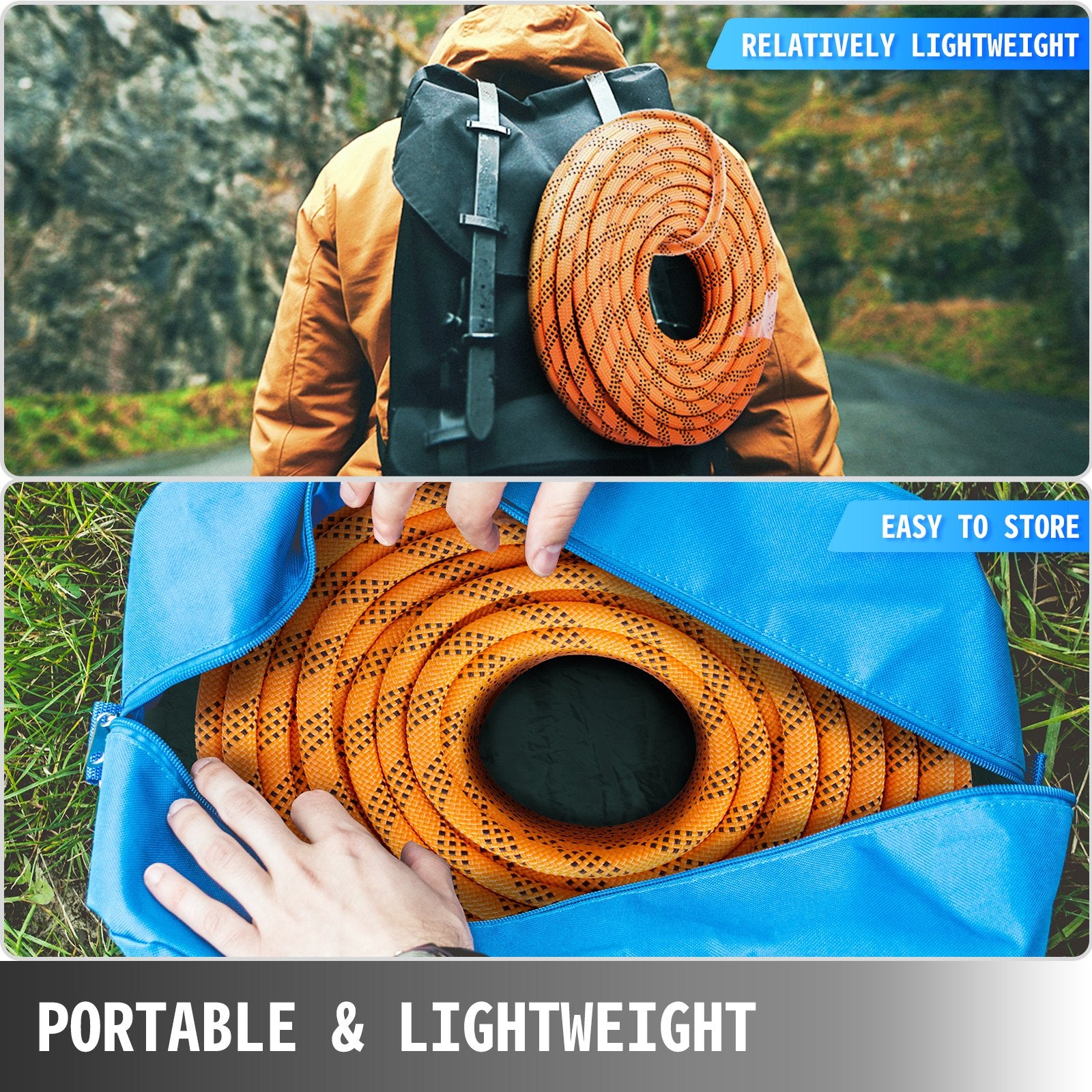 1.43cm Double Braid Polyester Rope 6096cm Nylon Pulling Rope 498.95kg High Force Polyester Load Sailing V952-DLSBZ16MMX61M0001V0