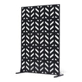 Metal Privacy Screen, 47" W x 72" H, Outdoor Privacy Screens 5-Panel, Freestanding Outdoor Divider with V952-DLSHWYSPMJS7IMXJNV0