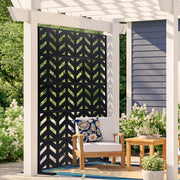 Metal Privacy Screen, 47" W x 72" H, Outdoor Privacy Screens 5-Panel, Freestanding Outdoor Divider with V952-DLSHWYSPMJS7IMXJNV0
