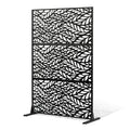Metal Privacy Screen, 47" W x 72" H, Outdoor Privacy Screens & Panels, Freestanding Outdoor Divider with V952-DLSHWYSPMJS7J715TV0