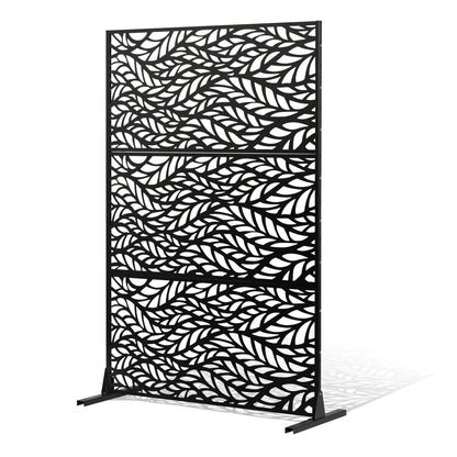 Metal Privacy Screen, 47" W x 72" H, Outdoor Privacy Screens & Panels, Freestanding Outdoor Divider with V952-DLSHWYSPMJS7J715TV0