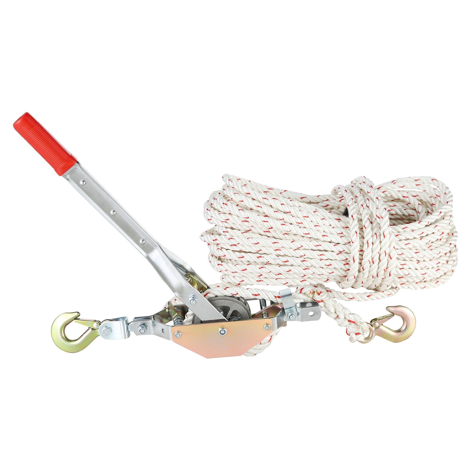Rope Puller, 3/4 Ton Pulling Capacity, with 30.48 m of 15 mm dia. Rope, 2 Hook, Come Along Winch, Heavy Duty V952-DLSJXQ34T100P5QJIV0
