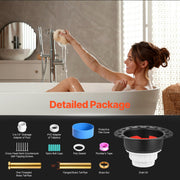 PVC Freestanding Tub Drain Kit, 2 Brass Tail Pipes, Bathtub Drain Rough-in Kit, with PVC Adapter of V952-DLSYGPSGPVCTF565AV0