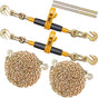 Ratchet Chain Binder, 5/16"-3/8" Heavy Duty Load Binders with G80 Chains, 7100 lbs Secure Load Limit, V952-DLTJLLJQBBTYC9WKZV0