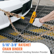 Ratchet Chain Binder, 5/16"-3/8" Heavy Duty Load Binders with G80 Chains, 7100 lbs Secure Load Limit, V952-DLTJLLJQBBTYC9WKZV0