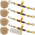 Ratchet Chain Binder 3/8"-1/2" Load Binders 12000 lbs w/ G80 Chains 4 Pcs V952-DLTJLLJQBBTYCEEB7V0