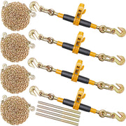 Ratchet Chain Binder 3/8"-1/2" Load Binders 12000 lbs w/ G80 Chains 4 Pcs V952-DLTJLLJQBBTYCEEB7V0
