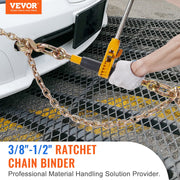 Ratchet Chain Binder 3/8"-1/2" Load Binders 12000 lbs w/ G80 Chains 4 Pcs V952-DLTJLLJQBBTYCEEB7V0