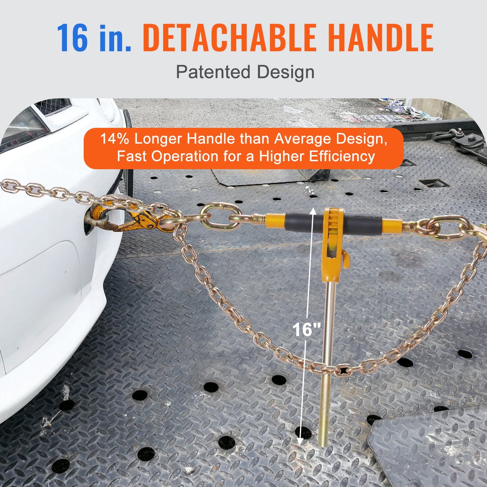 Ratchet Chain Binder 3/8"-1/2" Load Binders 12000 lbs w/ G80 Chains 4 Pcs V952-DLTJLLJQBBTYCEEB7V0