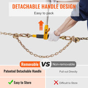 Ratchet Chain Binder 3/8"-1/2" Load Binders 12000 lbs w/ G80 Chains 4 Pcs V952-DLTJLLJQBBTYCEEB7V0