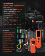 Automotive Circuit Tester Kit, 8 - 35 DCV Power Circuit Probe Tester with TFT Color Display and Lighting, V952-DLXQCDLCSYKCJAAG2001V9