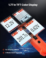Automotive Circuit Tester, 8 - 35 DCV Power Circuit Probe Tester with TFT Color Display and Lighting, V952-DLXQCDLCSYKCO4QL7001V9