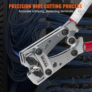 Battery Cable Lug Crimping Tool, 10-1/0AWG Aluminum Terminal Battery Lug Crimper, with 60PCS Aluminum Ring V952-DLYJQTLDL1010SBO2V0