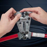 Battery Cable Lug Crimping Tool, 10-1/0AWG Aluminum Terminal Battery Lug Crimper, with 60PCS Aluminum Ring V952-DLYJQTLDL1010SBO2V0