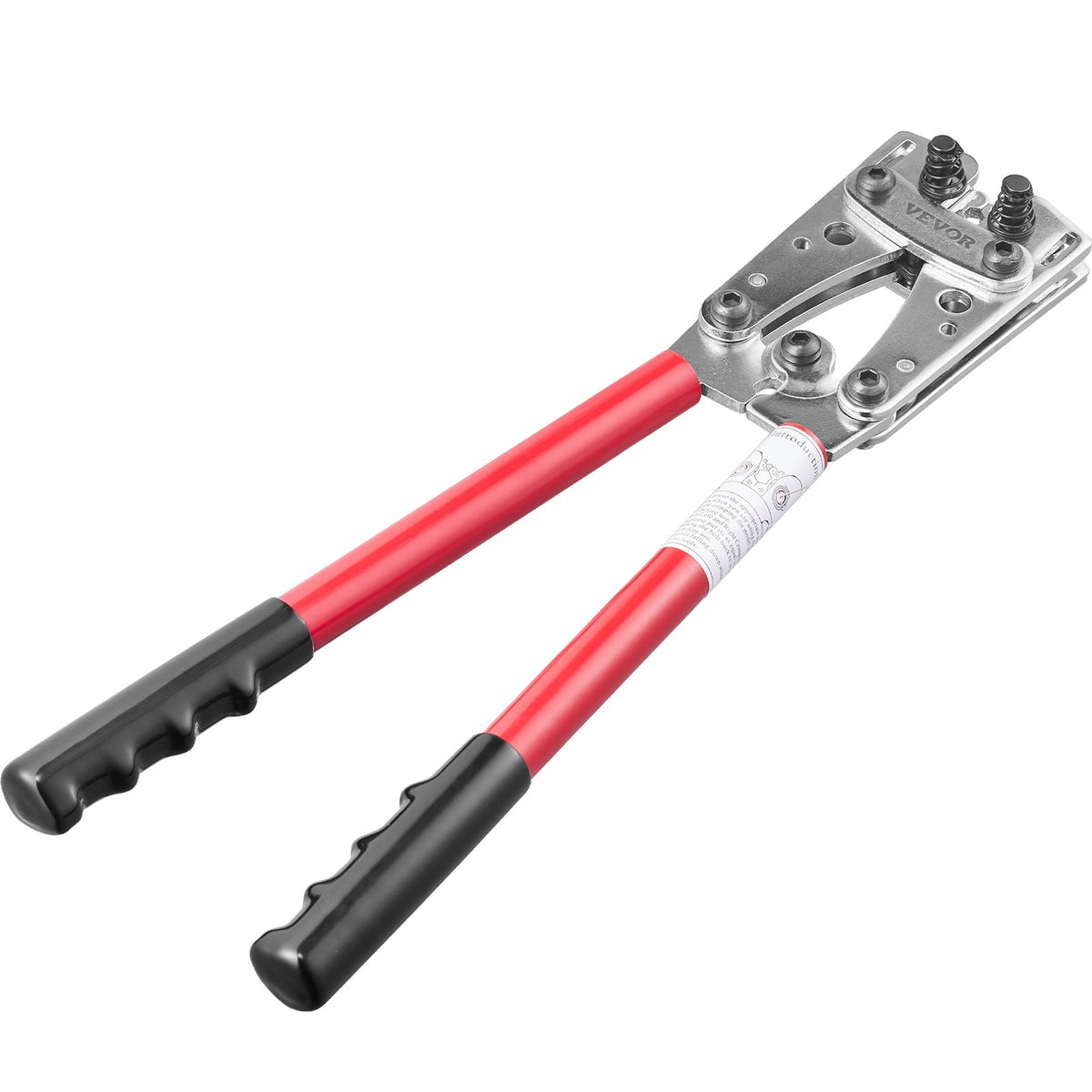 Battery Cable Lug Crimping Tool, 10-1/0AWG Aluminum Terminal Battery Lug Crimper, with 60PCS Aluminum Ring V952-DLYJQTLDL1010SBO2V0