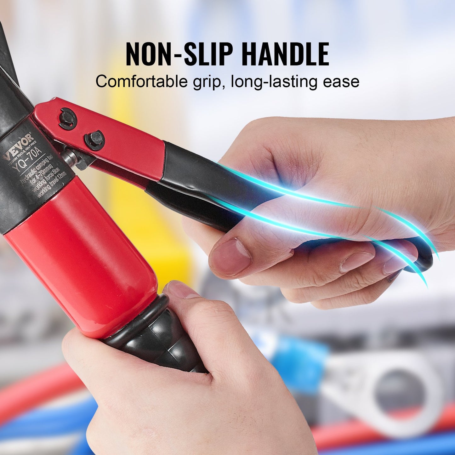 Hydraulic Crimping Tool with 9 Sets of Dies AWG12-2/0 Copper And Aluminum Terminal Battery Lug Crimper, with V952-DLYJQTLDLAWG16PK0V0