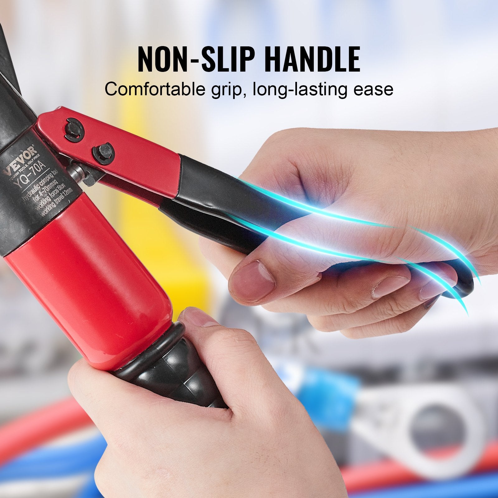 Hydraulic Crimping Tool with 9 Sets of Dies AWG12-2/0 Copper And Aluminum Terminal Battery Lug Crimper, with V952-DLYJQTLDLAWG16PK0V0