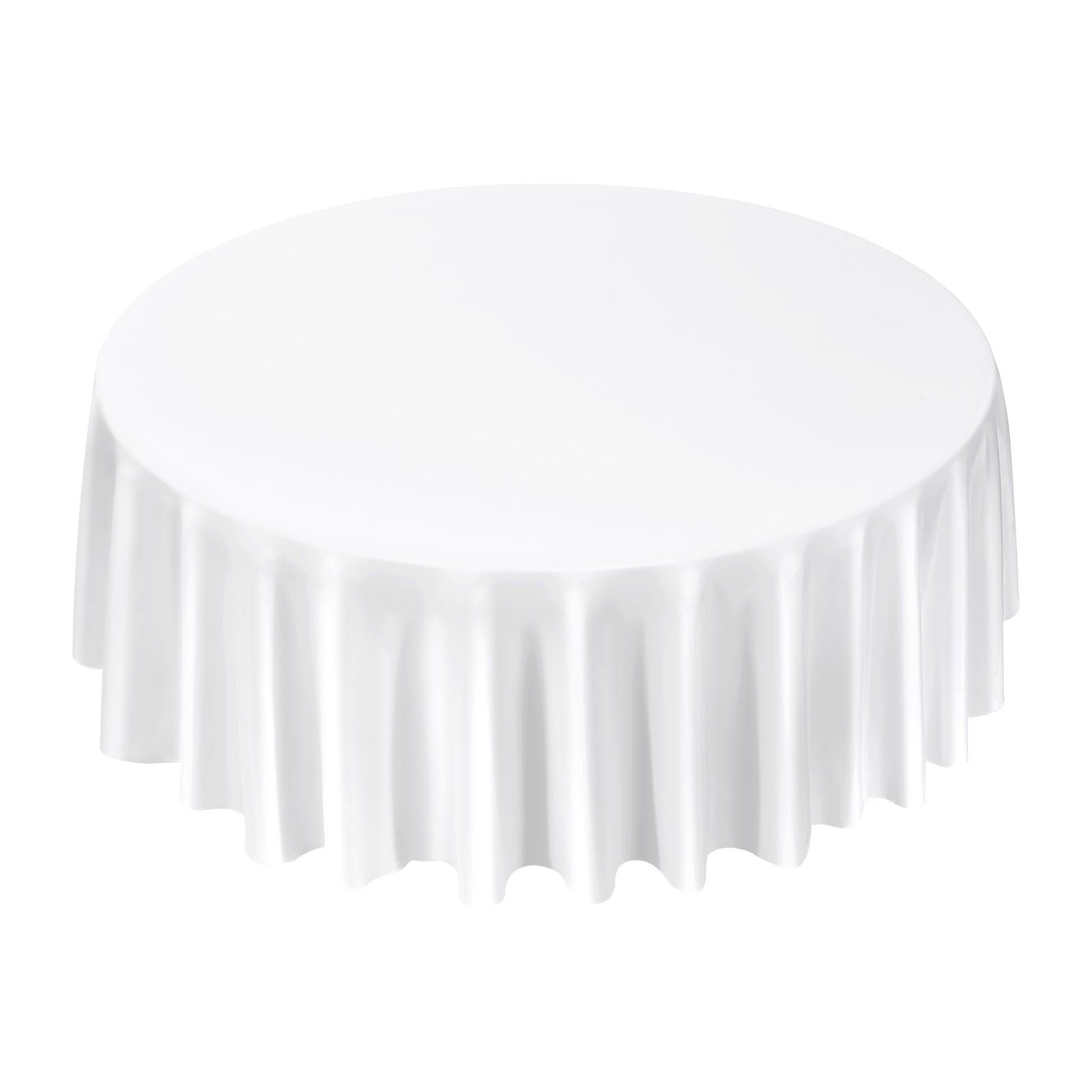 White Round Tablecloths 2 Pack, 120 Inches in Diameter, Stain- & Wrinkle- Resistant, Machine Washable Table V952-DLZB120YCBS2JJVKT001V0
