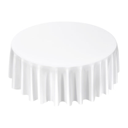 White Round Tablecloths 2 Pack, 120 Inches in Diameter, Stain- & Wrinkle- Resistant, Machine Washable Table V952-DLZB120YCBS2JJVKT001V0