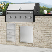 BBQ Access Door, 457x533 mm Single Outdoor Kitchen Door, Stainless Steel Flush Mount Door, Wall Vertical Door V952-DMABSCJM18X25F9BVV0